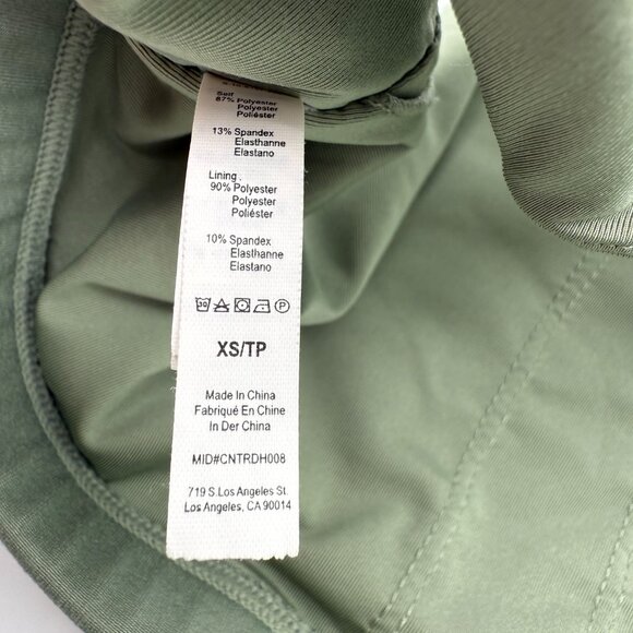 Anine Bing Sports Bra Jules Asymmetrical Design Artichoke Green XS - Picture 6 of 9